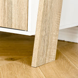 easycomfort easycomfort mobile libreria a scala con 3 mensole e armadietto scaffale moderno stile nordico in legno 60x40x171cm rovere e bianco