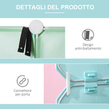 easycomfort easycomfort mobile scarpiera modulare salvaspazio a fungo 16 cubi in acciaio e pp 145x47x145 cm verde e blu