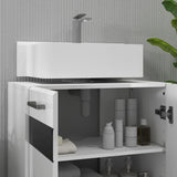 easycomfort easycomfort mobile sottolavabo in mdf con armadietto a 2 livelli con ripiano regolabile 60x36 5x56 cm bianco