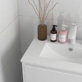 easycomfort easycomfort mobiletto bagno a 2 cassetti in truciolato con lavabo in ceramica sintetica 61x37x88 cm bianco