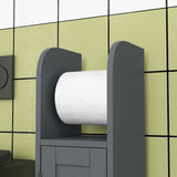 easycomfort easycomfort mobiletto bagno con barra e armadietto a 3 livelli regolabili in mdf e truciolato grigio