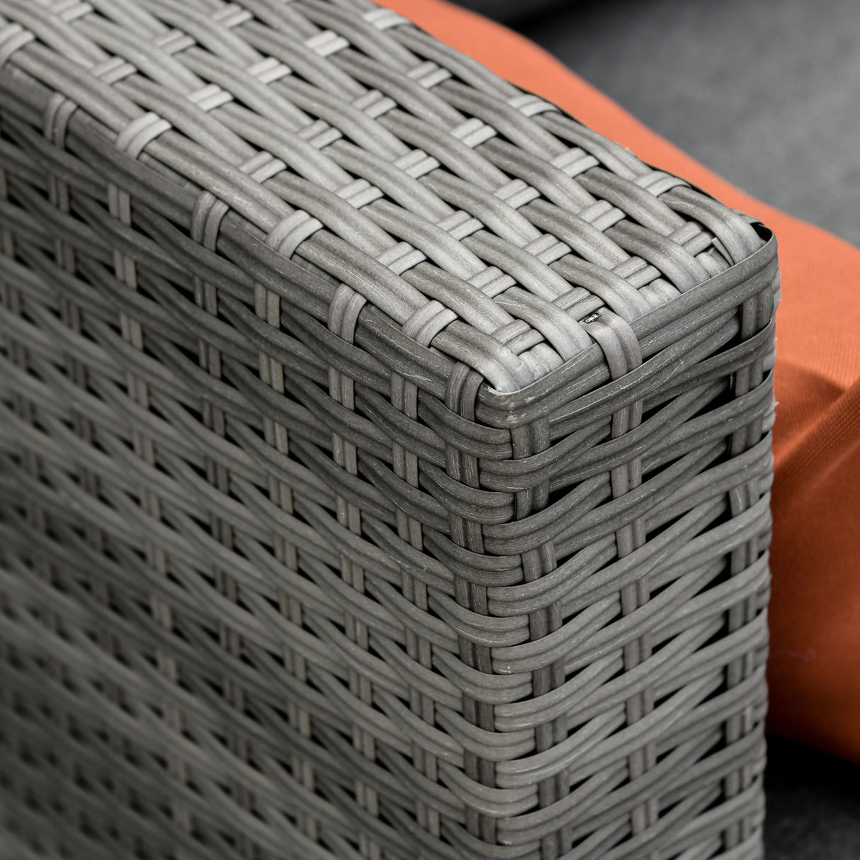 easycomfort easycomfort mobili da giardino set 3 pezzi in rattan pe con 2 divani e tavolino da caffe grigio