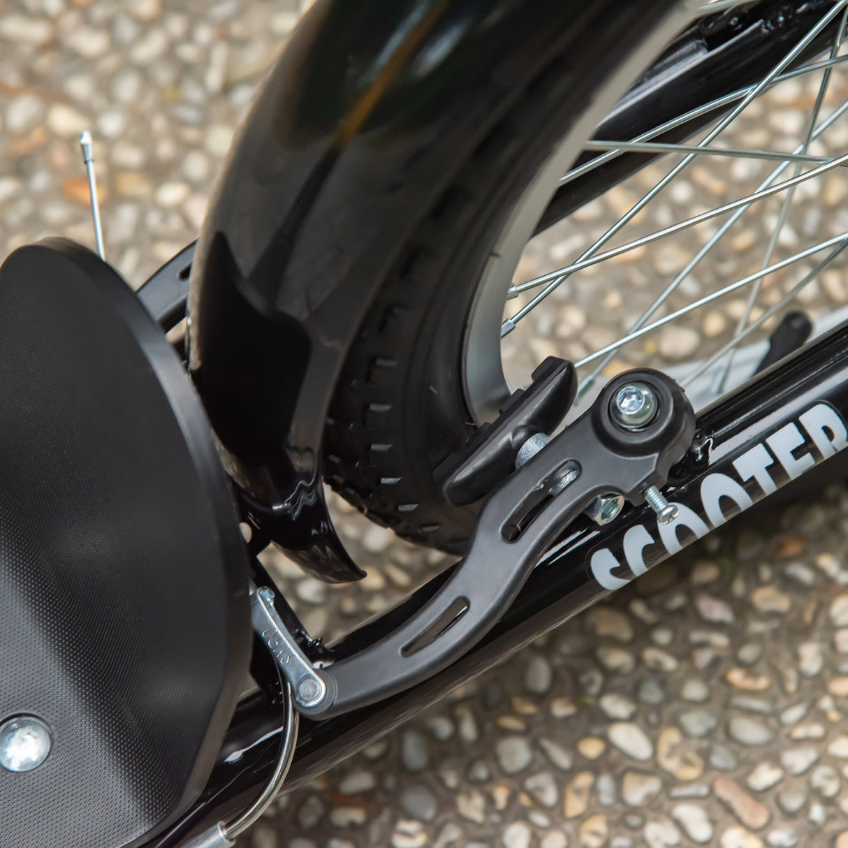 easycomfort easycomfort monopattino per bambini con ruote grandi 2 freni e manubrio regolabile cestino e porta borraccia blu