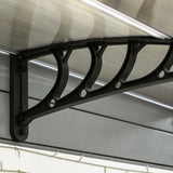 easycomfort easycomfort pensilina da esterno per finestre e porte in policarbonato e alluminio 200x100x26cm marrone