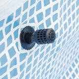 easycomfort easycomfort piscina fuori terra rettangolare con pompa filtro a nanosfere e scaletta incluse 440x240x122cm grigia