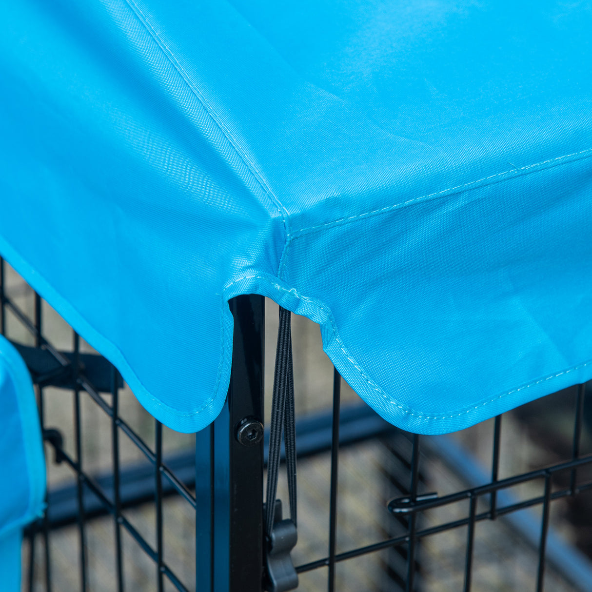 easycomfort easycomfort pollaio da giardino componibile per 6 10 galline con gabbie in metallo e copertura in poliestere blu