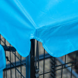 easycomfort easycomfort pollaio da giardino componibile per 6 10 galline con gabbie in metallo e copertura in poliestere blu