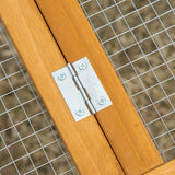 easycomfort easycomfort pollaio per galline con casetta area di corsa e di cova e vassoio estraibile in legno 180x92x78cm