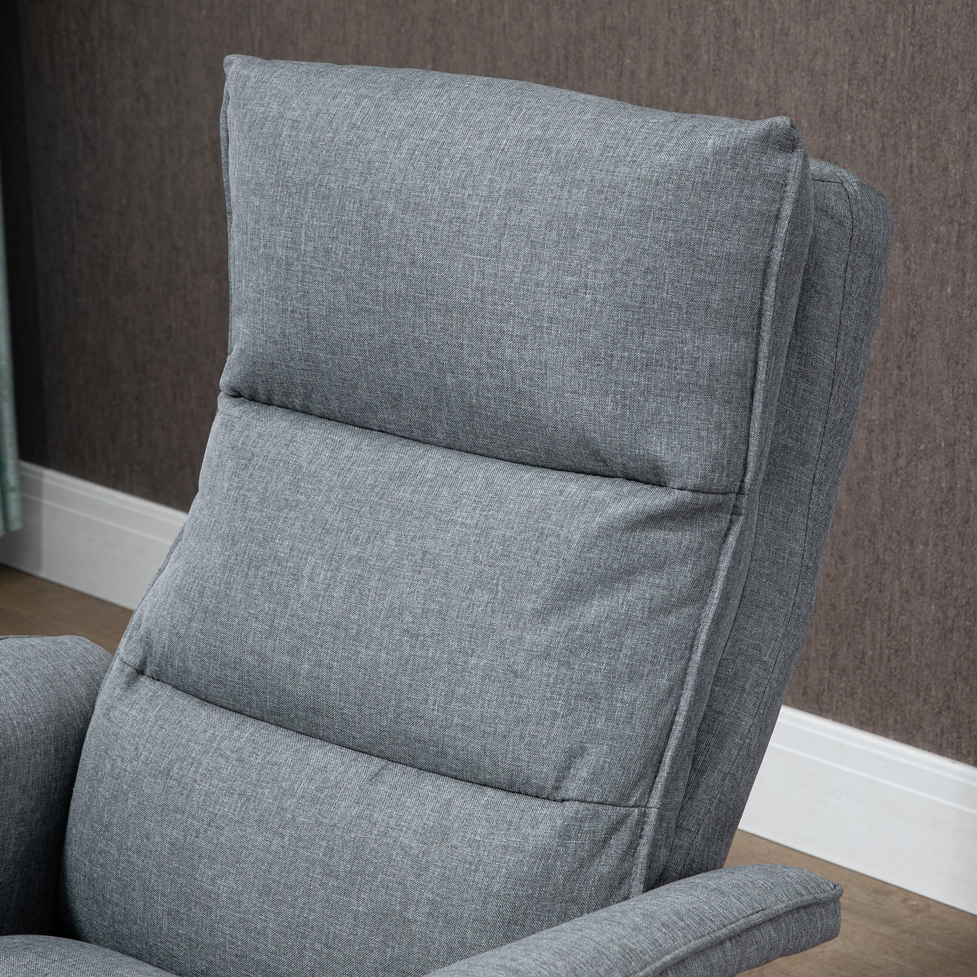 EASYCOMFORT Poltrona Relax Massaggiante con Pouf e Telecomando, 8 Punti  Massaggio e 5 Programmi, Grigio