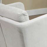 easycomfort easycomfort poltroncina in velluto a coste con gambe in acciaio e cuscino posteriore 73x74x82cm grigio