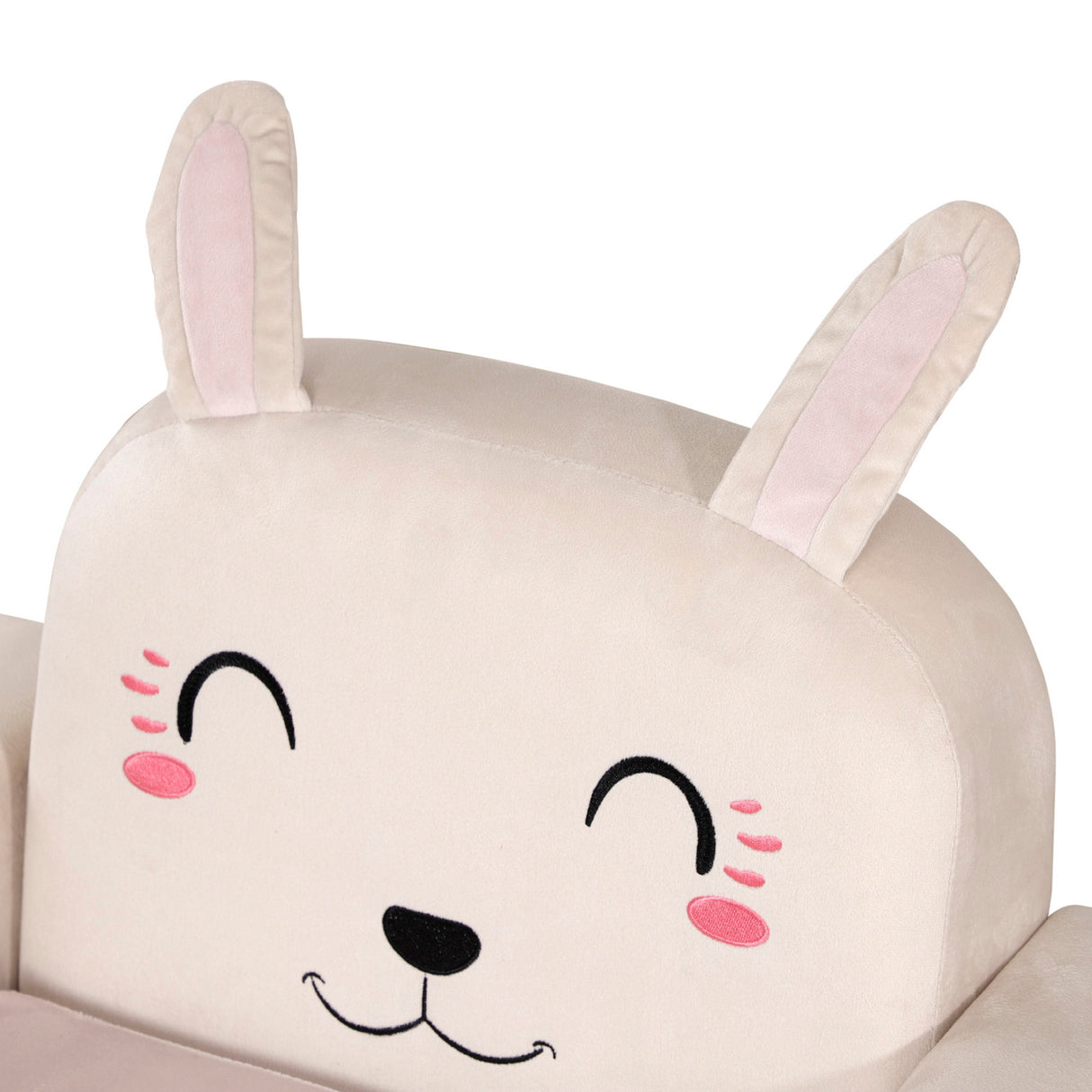 easycomfort easycomfort poltroncina per bambini con design a coniglio e gambe in legno 53x47x54 5cm crema