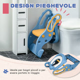 easycomfort easycomfort riduttore water con scaletta regolabile e maniglie pieghevole con cuscino rimovibile blu