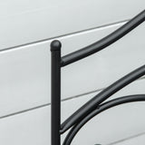 easycomfort easycomfort sedia a dondolo a 2 posti in metallo elegante con schienale decorato da esterni 102x74 5x78 cm nera