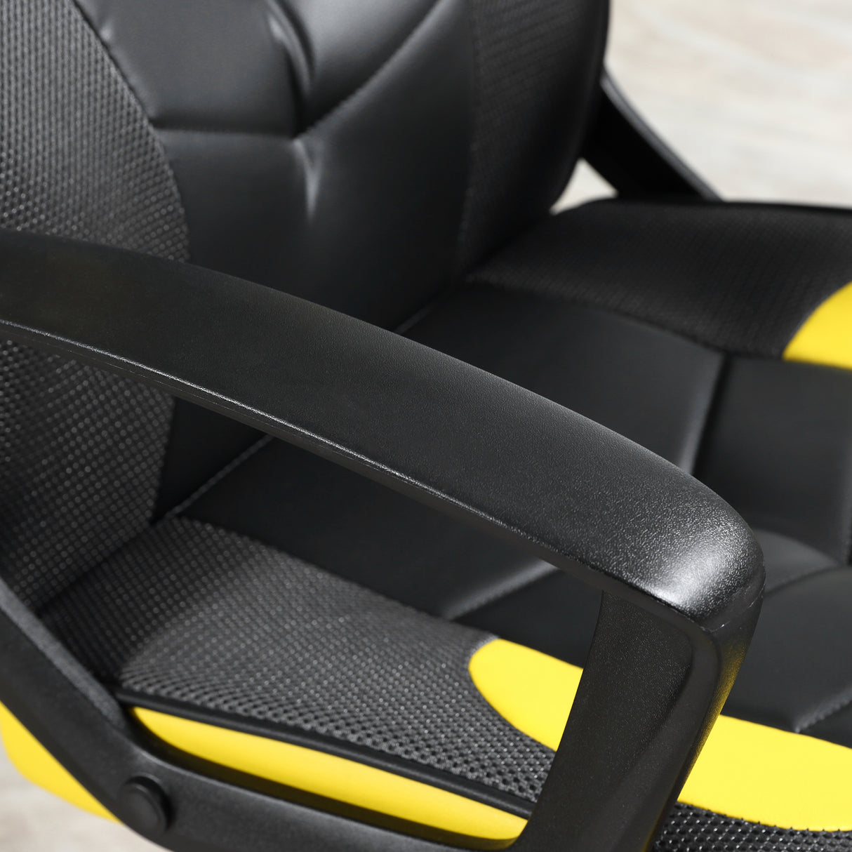 easycomfort easycomfort sedia gaming ergonomica poltrona da ufficio girevole con rotelle in similpelle nera e gialla altezza regolabile