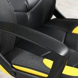 easycomfort easycomfort sedia gaming ergonomica poltrona da ufficio girevole con rotelle in similpelle nera e gialla altezza regolabile