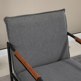 easycomfort easycomfort sedia moderna per soggiorno e camera da letto con braccioli seduta imbottita e tessuto effetto lino 65 5x85x85 cm