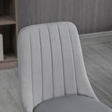 easycomfort easycomfort sedie da cucina imbottite set 4 pezzi in poliestere e acciaio 47x55x86 cm grigio