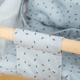 easycomfort easycomfort seggiolino altalena per bambini in tessuto e legno con cuscino 40x40x180cm grigio