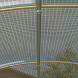 easycomfort easycomfort serra a tunnel 3x3 m con porta 6 finestre e 2 pareti avvolgibili in acciaio e telo in pe bianca