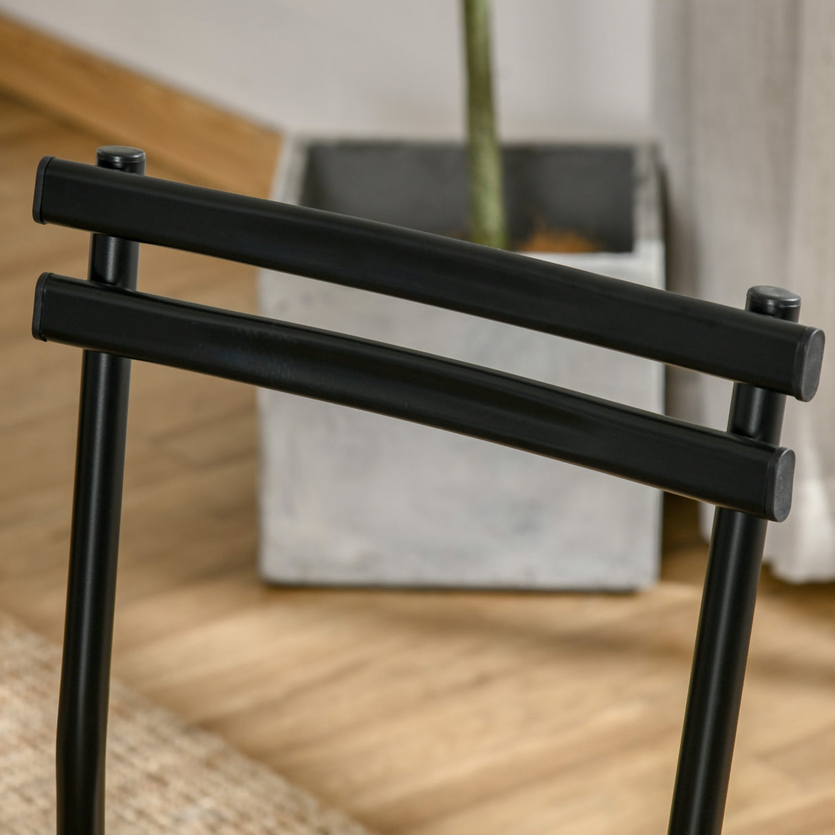 easycomfort easycomfort set 5 pezzi tavolo e sedie da pranzo 1 tavolo rettangolare e 4 sedie in acciaio e mdf per spazi limitati