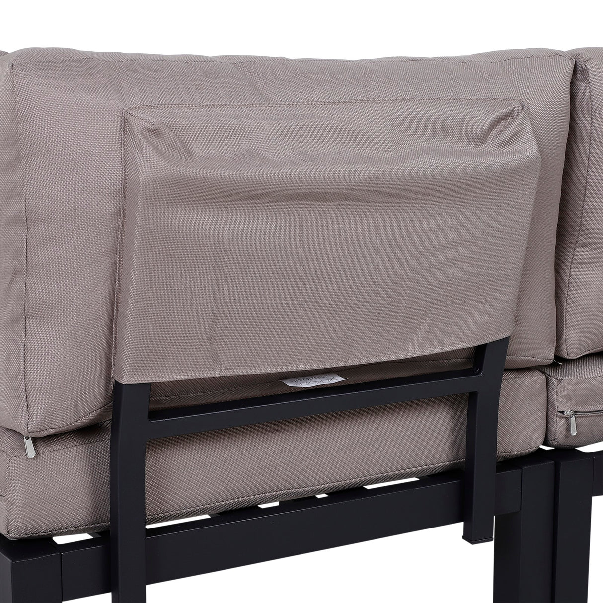 easycomfort easycomfort set da giardino 3 pezzi 2 divani a 2 posti e 1 tavolino da caffe in alluminio grigio