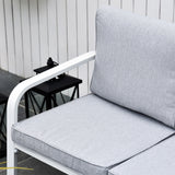 easycomfort easycomfort set mobili da giardino 4 pezzi con 2 sedie 1 divano a 2 posti e 1 tavolino da caffe