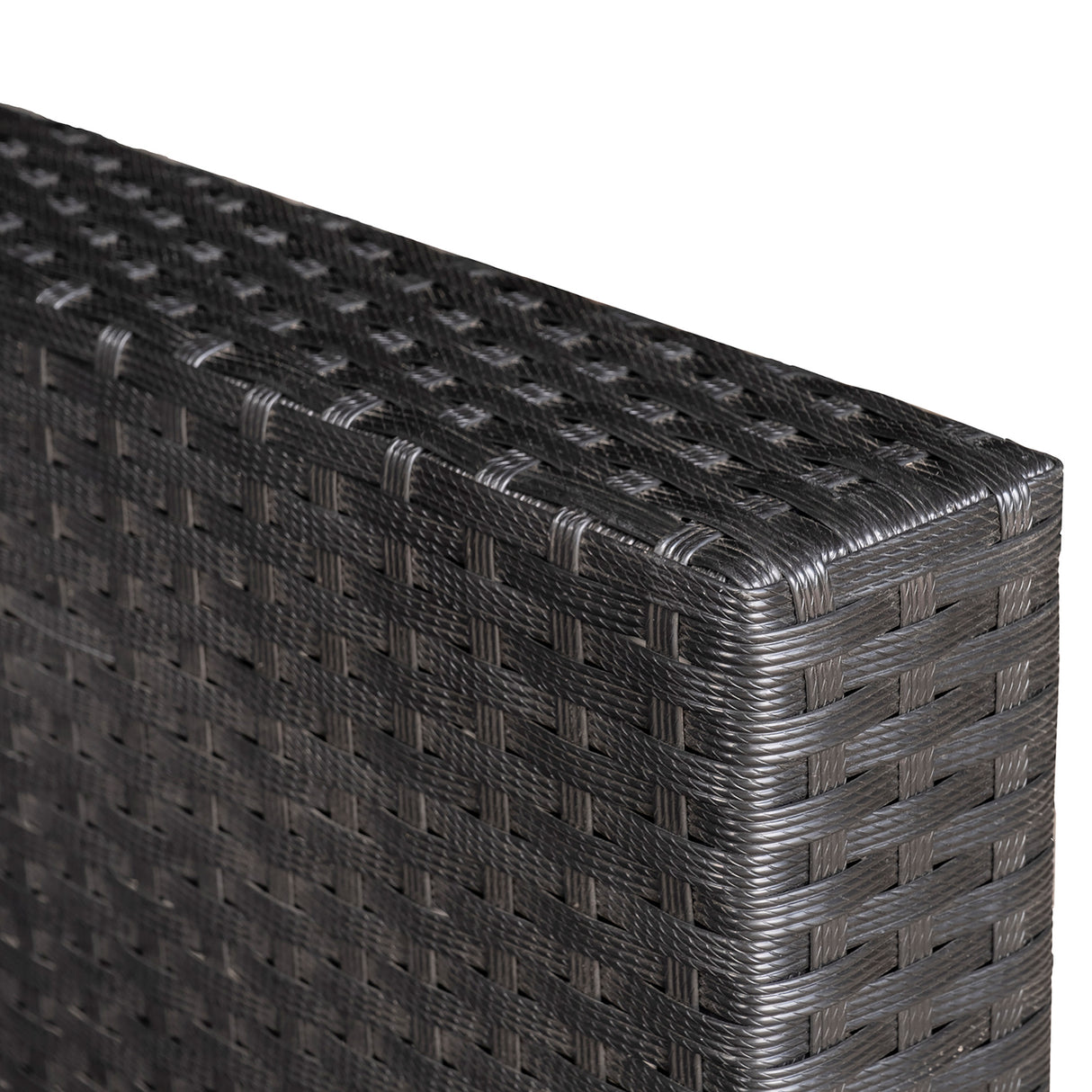 easycomfort easycomfort set mobili da giardino rattan pe da 3 pezzi 2 poltrone da esterno tavolino e cuscini nero