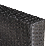 easycomfort easycomfort set mobili da giardino rattan pe da 3 pezzi 2 poltrone da esterno tavolino e cuscini nero