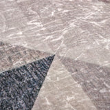 easycomfort easycomfort tappeto moderno pelo corto con triangoli in poliestere per interni 200x140cm grigio nero e bianco