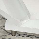 easycomfort easycomfort tavolino da caffe da salotto e studio a 3 livelli in mdf con 2 piani rotanti 60x60x33 5 cm bianco