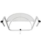 easycomfort easycomfort tavolino da ringhiera pieghevole con 3 altezze regolabili in metallo 60x45x50cm bianco