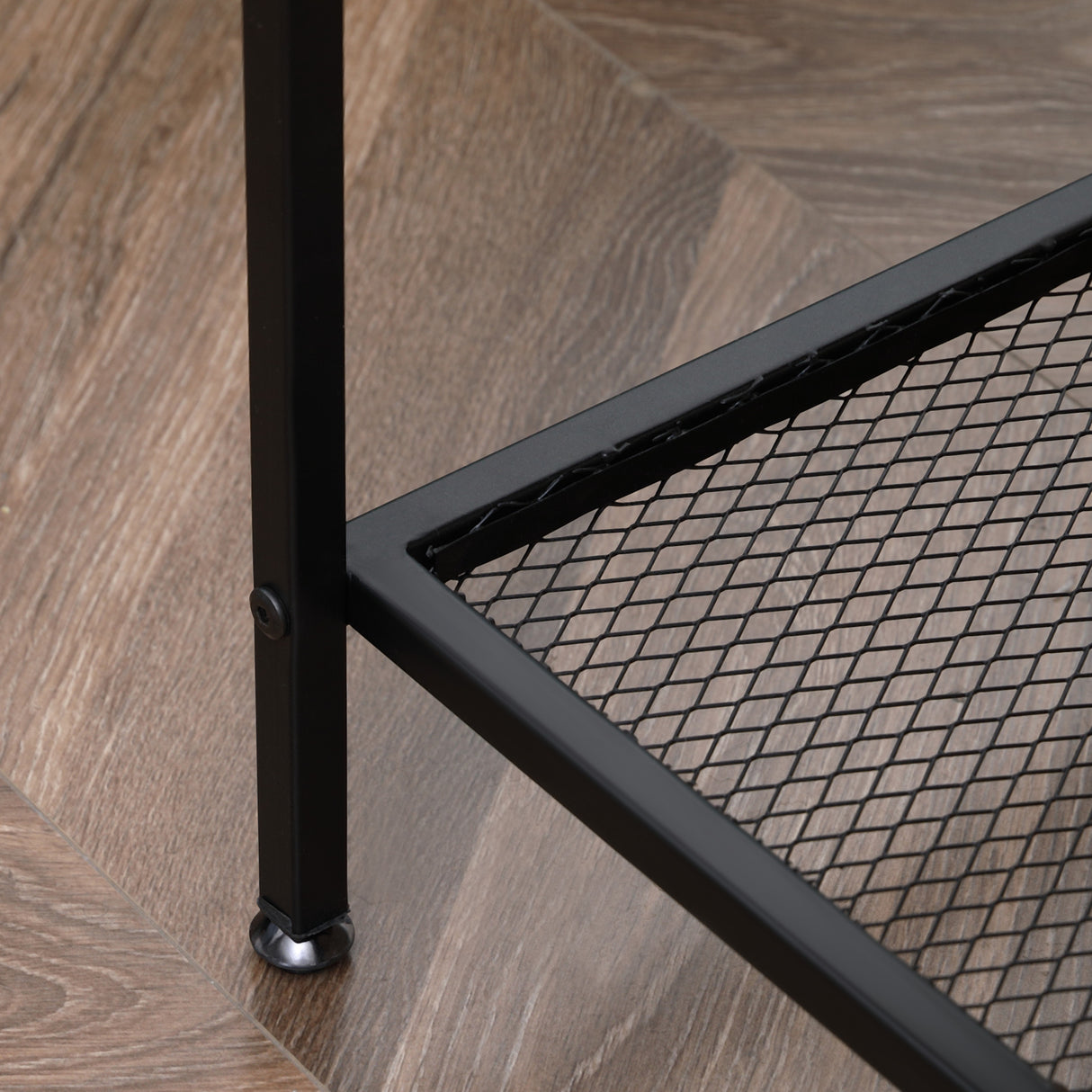 easycomfort easycomfort tavolino da salotto basso a 2 livelli con bordo rialzato in mdf e metallo 100x50x46 5 cm color legno