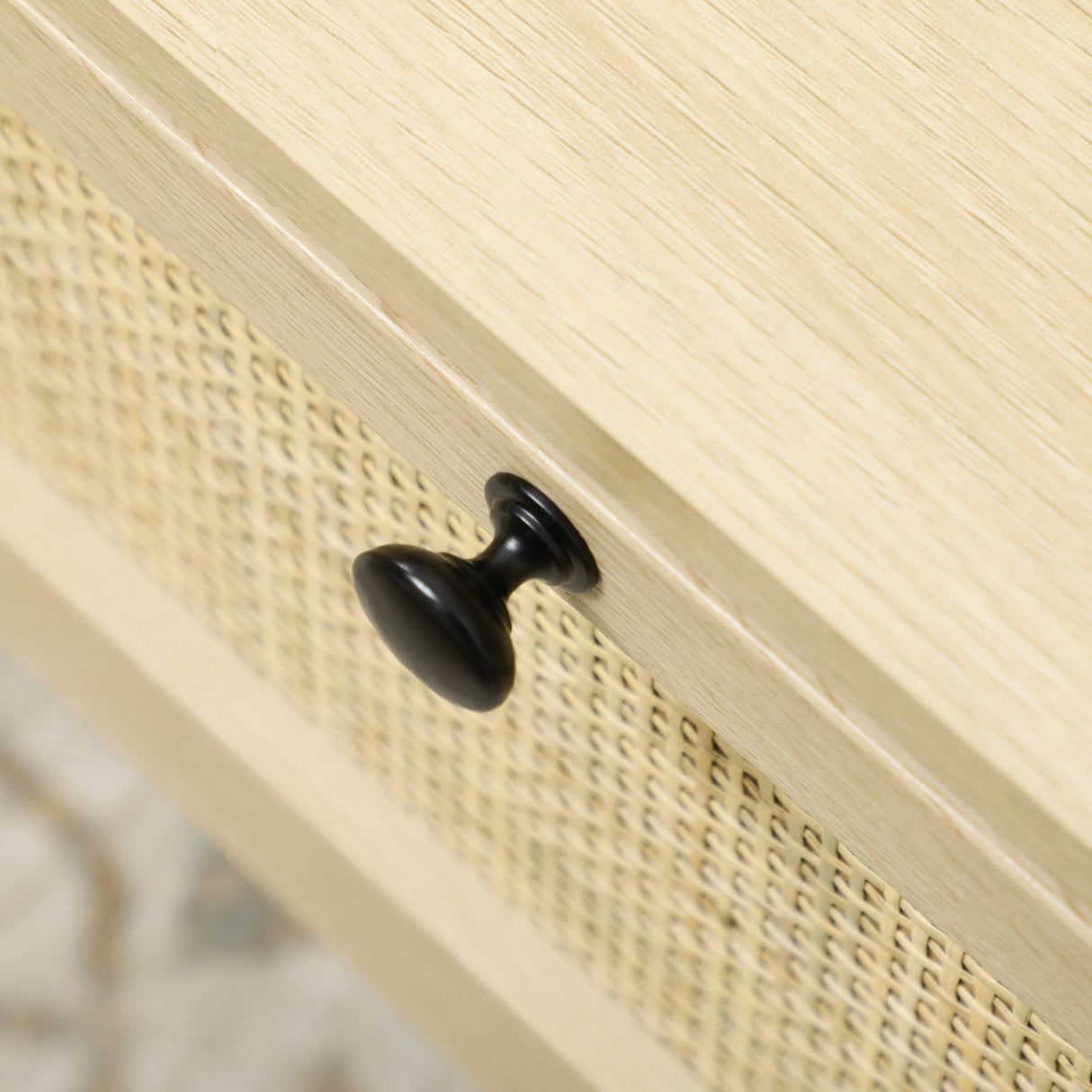 easycomfort easycomfort tavolino da salotto con cassetto e gambe in metallo stile boho 100x59 5x44 3cm naturale