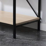 easycomfort easycomfort tavolo consolle da ingresso con 2 cassetti e ripiano inferiore in mdf truciolato e acciaio 100x33 5x76 5 cm