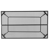 easycomfort easycomfort tavolo da giardino rettangolare con piano dappoggio a rete 150x90x73cm nero