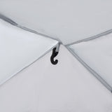 easycomfort easycomfort tenda da campeggio 6 8 persone 4 porte a cerniera borsa e gancio 350x350x230cm bianca e blu