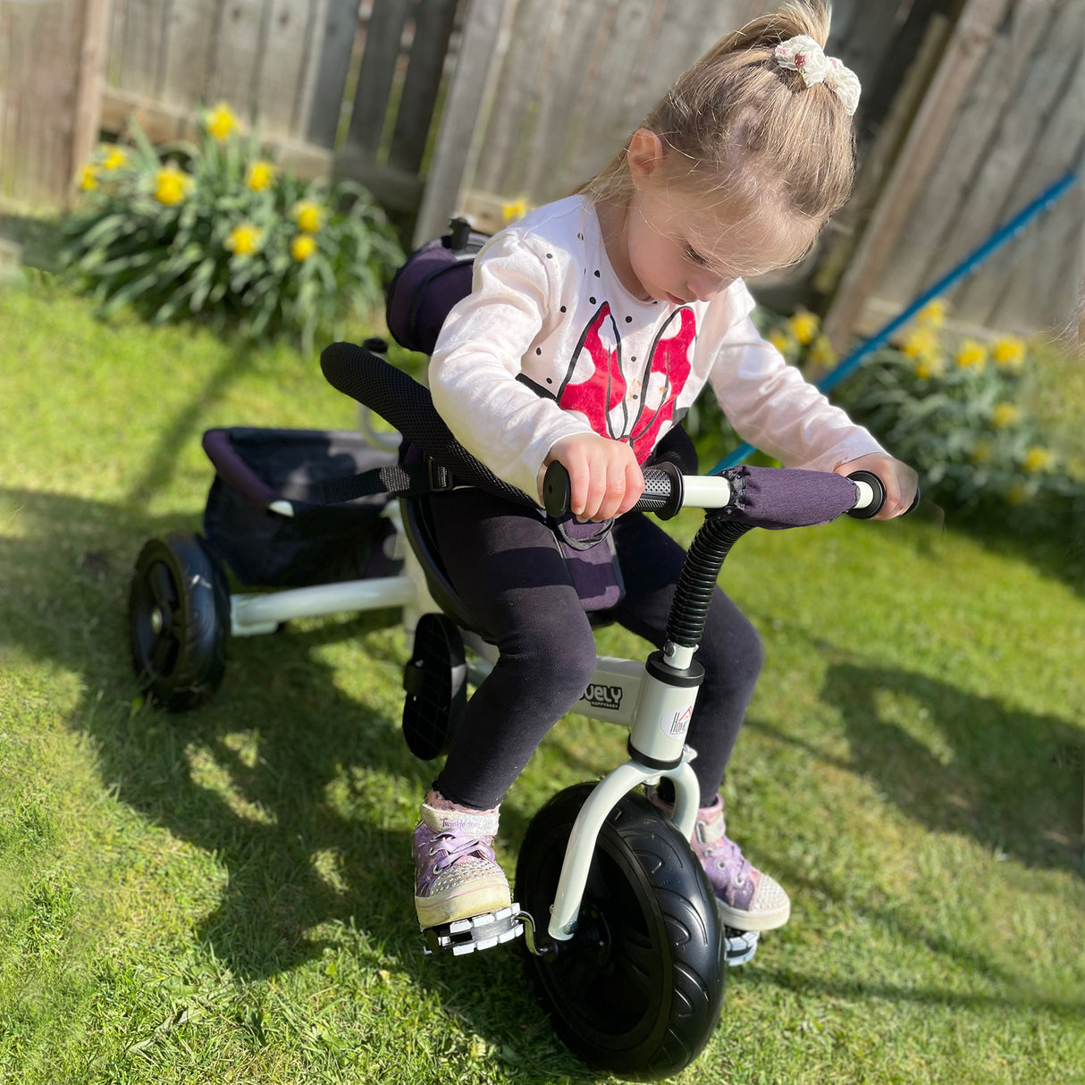 easycomfort easycomfort triciclo per bambini 18 mesi pieghevole con seduta imbottita maniglione e cestino 92x51x110cm