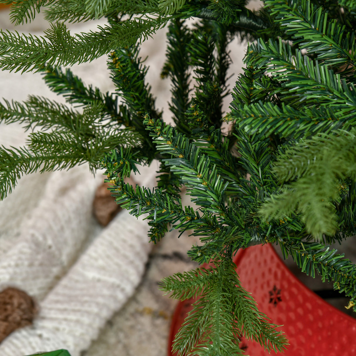 easycomfort easycomfort alberello di natale decorato e ignifugo per interni con 1443 rami e base in metallo 120x180 cm verde