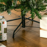 easycomfort easycomfort albero di natale 180cm innevato con 240 luci led e 618 rami con base in acciaio