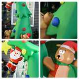 easycomfort easycomfort albero di natale gonfiabile luci a led babbo natale cagnolino pupazzo dorso