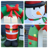 easycomfort easycomfort arco gonfiabile 12 luci a led babbo natale 244cm e pupazzo di neve impermeabile