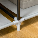 easycomfort easycomfort armadio guardaroba portatile tessuto non tessuto con 6 ripiani aperti e un appendino 103x43x162 5 cm grigio