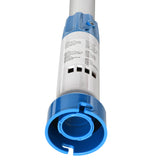 easycomfort easycomfort aspirapolvere per piscina portatile cordless con palo telescopico 210x17x7cm bianco e blu