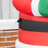 easycomfort easycomfort babbo natale gonfiabile con regalo 3 luci led e gonfiatore incluso 77x68x184cm