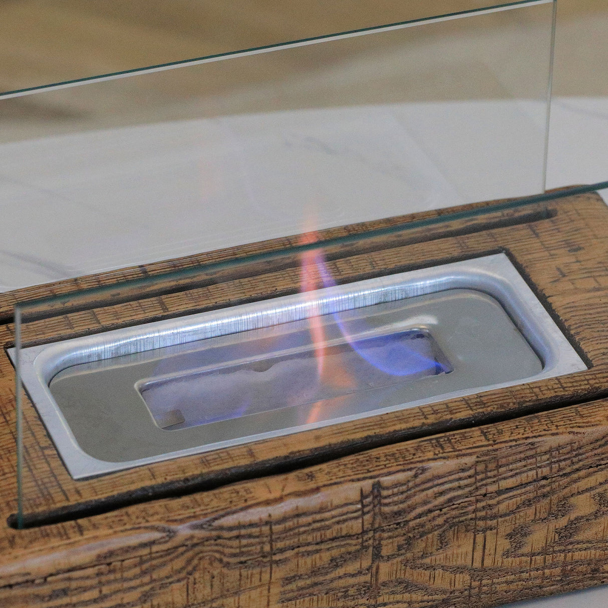 easycomfort easycomfort camino a bioetanolo da tavolo con serbatoio da 0 15l e autonomia 45 minuti 33x16x18cm