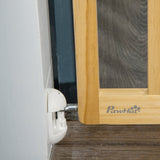 easycomfort easycomfort cancellino per cani taglia piccola e media in legno di pino cancelletto estensibile a 2 pannelli 60 5 102x73 cm