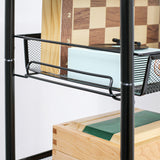 easycomfort easycomfort carrello da cucina a 4 ripiani rimovibili con 4 ganci e ruote in acciaio e plastica pp 45x26 5x84 cm nero