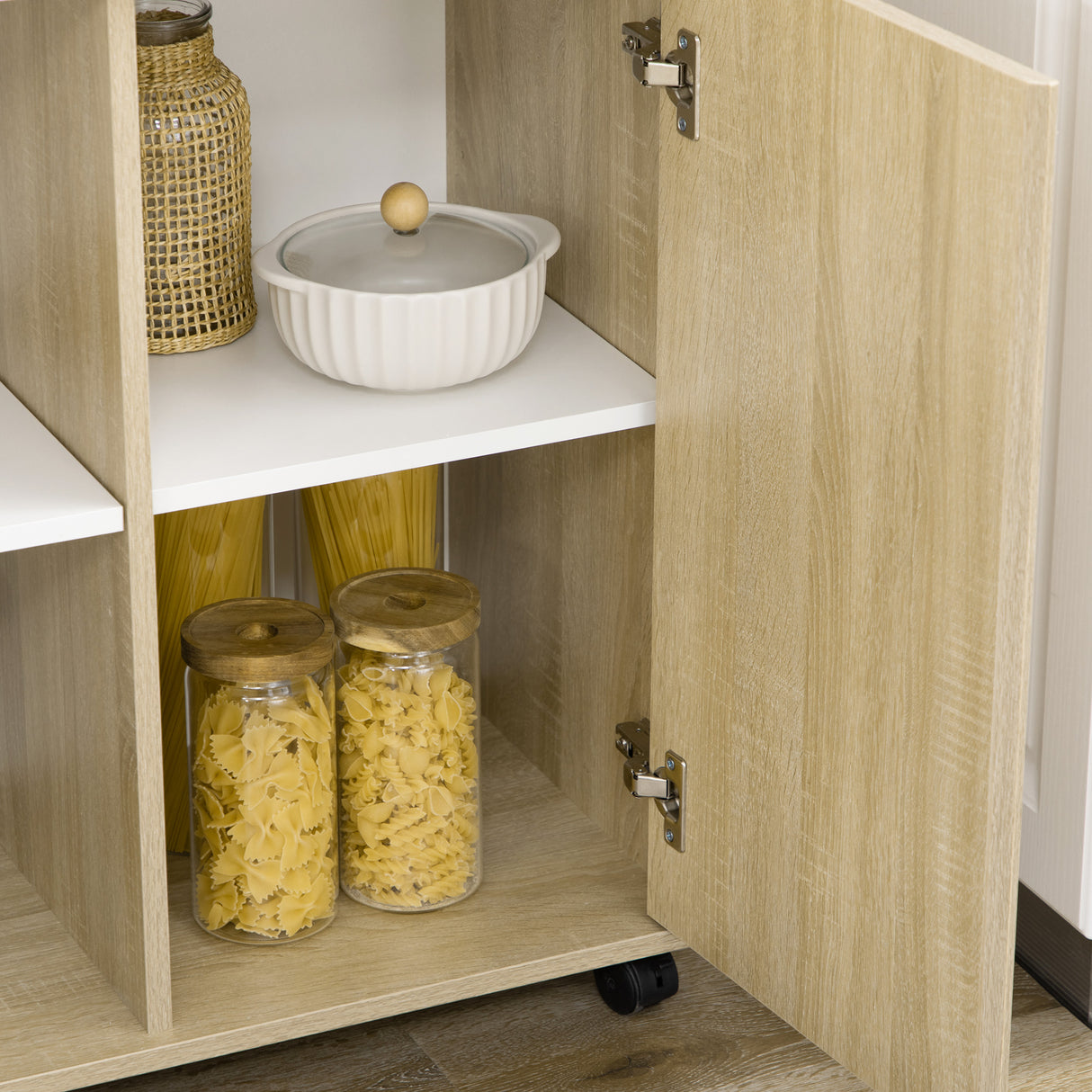 easycomfort easycomfort carrello da cucina in legno con cassetto armadietto e ruote girevoli 81x39 6x90 3cm