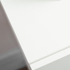 EASYCOMFORT Carrello da Cucina in Truciolato e Acciaio Inox con 2 Ripiani  Aperti, Cassetto Estraibile e Parapetti, 25x50x85 cm