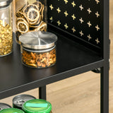 easycomfort easycomfort carrello portavivande a 3 livelli con spazio multiuso maniglie e 4 ruote 70x33 4x80 5 cm